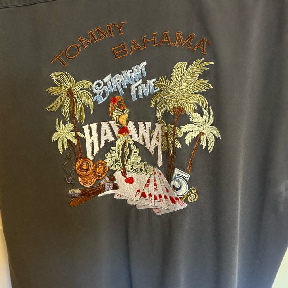 Men’s Tommy Bahama Embroidered Silk Shirt